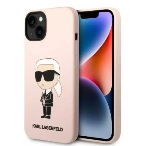 Etui Karl Lagerfeld KLHMP14SSNIKBCP do iPhone 14 6,1" hardcase Silicone Ikonik Magsafe