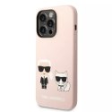 Etui Karl Lagerfeld KLHMP14LSSKCI do iPhone 14 Pro 6,1" hardcase Silicone Karl & Choupette Magsafe