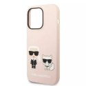 Etui Karl Lagerfeld KLHMP14LSSKCI do iPhone 14 Pro 6,1" hardcase Silicone Karl & Choupette Magsafe