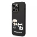 Karl Lagerfeld KLHMP14LSSKCK iPhone 14 Pro 6,1" hardcase czarny/black Liquid Silicone Karl & Choupette Magsafe