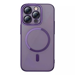 Zestaw Etui Baseus Glitter Magnetic do iPhone 14 Pro Max (fioletowe) + szkło hartowane + zestaw czyszczący