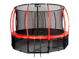 OUTLET Trampolina Ogrodowa 435cm/14ft czerwona Maxy Comfort Plus Z Wewnętrzną siatką