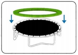 Osłona sprężyny do trampoliny 252 cm 8 FT JUMPI