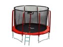 Trampolina Ogrodowa 312cm/10FT Czerwona Maxy Comfort Z Wewnętrzną Siatką