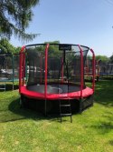 Trampolina Ogrodowa 312cm/10FT Czerwona Maxy Comfort Z Wewnętrzną Siatką