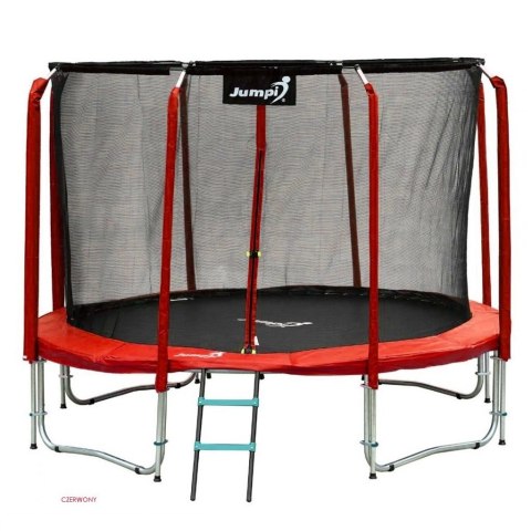 Trampolina Ogrodowa 435cm/14FT Czerwona Maxy Comfort Z Wewnętrzną Siatką