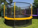 Trampolina Ogrodowa 435cm/14FT Żółty Maxy Comfort Z Wewnętrzną Siatką