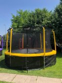 Trampolina Ogrodowa 435cm/14FT Żółty Maxy Comfort Z Wewnętrzną Siatką