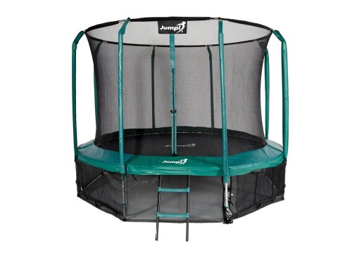 Trampolina Ogrodowa Jumpi 312cm/10FT Maxy Comfort Zielona Z Wewnętrzną Siatką