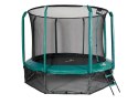 Trampolina Ogrodowa Jumpi 312cm/10FT Maxy Comfort Zielona Z Wewnętrzną Siatką