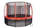 Trampolina Ogrodowa Jumpi 435cm/14FT Maxy Comfort Plus Czerwona Z Wewnętrzną Siatką