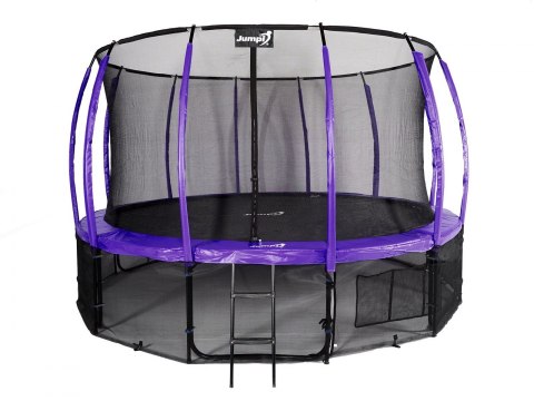 Trampolina Ogrodowa Jumpi 487cm/16FT Maxy Comfort Plus Fioletowa Z Wewnętrzną Siatką