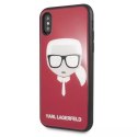 Etui Karl Lagerfeld KLHCPXDLHRE do Apple iPhone X/Xs Iconic Glitter Karl`s Head