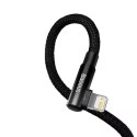 Kabel Baseus MVP 2 Elbow kątowy przewód Power Delivery z bocznym wtykiem USB Typ C / Lightning 2m 20W czarny (CAVP000301)