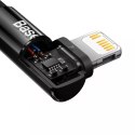 Kabel Baseus MVP 2 Elbow kątowy przewód Power Delivery z bocznym wtykiem USB Typ C / Lightning 2m 20W czarny (CAVP000301)