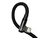 Kabel Baseus MVP 2 Elbow kątowy przewód z bocznym wtykiem USB / Lightning 2m 2.4A czarny (CAVP000101)