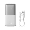 Powerbank Baseus Bipow Pro 10000mAh 20W biały z kablem USB Typu A - USB Typu C 3A 0.3m (PPBD040202)