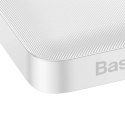 Powerbank z wyświetlaczem Baseus Bipow 10000mAh 15W biały (Overseas Edition) + kabel USB-A - Micro USB 0.25m biały (PPBD050002)