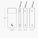 Powerbank z wyświetlaczem Baseus Bipow 10000mAh 15W biały (Overseas Edition) + kabel USB-A - Micro USB 0.25m biały (PPBD050002)