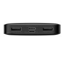 Powerbank z wyświetlaczem Baseus Bipow 10000mAh 15W czarny (Overseas Edition) + kabel USB-A - Micro USB 0.25m czarny (PPBD050001