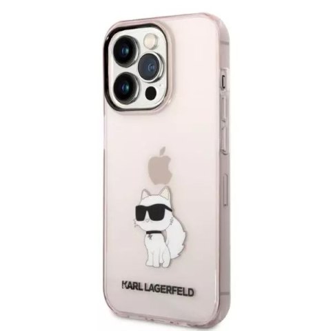 Etui Karl Lagerfeld KLHCP14LHNCHTCP do iPhone 14 Pro 6,1" hardcase Ikonik Choupette