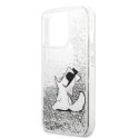 Karl Lagerfeld nakładka do iPhone 13 Pro Max 6,7'' KLHCP13XGCFS srebrne hard case Liquid Glitter Choupette Fun