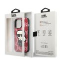 Karl Lagerfeld nakładka do iPhone 13 Pro KLHCP13LPMNIKPI czerwona hard case Monogram Iconic Karl