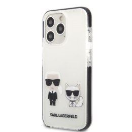 Karl Lagerfeld nakładka do iPhone 13 Pro Max KLHCP13XTPEKCW czarna hard case Iconic Karl & Choupette