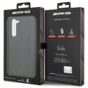 AMG nakładka do Samsung Galaxy S23 Ultra AMHCS23LBLSCA czarna hardcase PU Carbon Grey Stripe & Embossed Logo