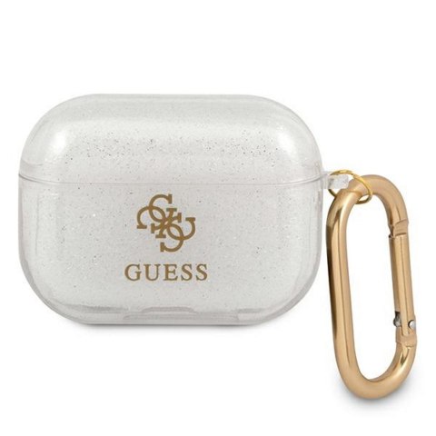 Guess etui do AirPods Pro GUAPUCG4GT przeźroczyste Glitter Collection