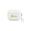 Guess etui do Airpods Pro GUAPLSCHSH białe Silicone Heart Charm