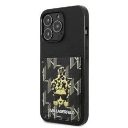 Karl Lagerfeld nakładka do iPhone 13 Pro KLHCP13LCANCNK czarna hard case Monogram with card slot