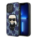 Karl Lagerfeld nakładka do iPhone 13 Pro KLHCP13LPMNIKBL niebieska hard case Monogram Iconic Karl