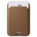 Spigen portfel Valentinus MagSafe universal magnetic card holder brown