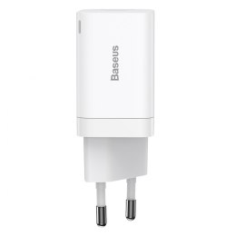 Baseus ładowarka sieciowa Super Si PD 30W 1x USB-C 1x USB biała