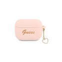 Guess etui do Airpods Pro GUAPLSCHSP różowe Silicone Heart Charm