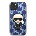 Karl Lagerfeld nakładka do iPhone 13 Mini KLHCP13SPMNIKBL niebieska hard case Monogram Iconic Karl