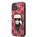 Karl Lagerfeld nakładka do iPhone 13 Mini KLHCP13SPMNIKPI czerwona hard case Monogram Iconic Karl