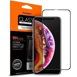 Spigen szkło hartowane Glass FC do iPhone X / XS / 11 Pro czarne