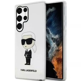 Etui ochronne na telefon Karl Lagerfeld KLHCS23LHNIKTCT do Samsung Galaxy S23 Ultra S918 transparent hardcase Ikonik Karl Lagerf