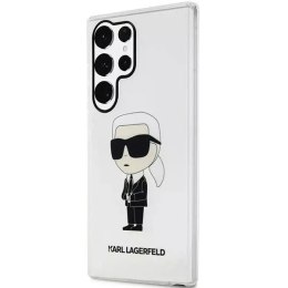 Etui ochronne na telefon Karl Lagerfeld KLHCS23LHNIKTCT do Samsung Galaxy S23 Ultra S918 transparent hardcase Ikonik Karl Lagerf