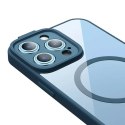 Zestaw ochronny Baseus Frame przeźroczyste etui magnetyczne i szkło hartowane do iPhone 14 Pro (niebieski)