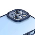 Zestaw ochronny Baseus Glitter przeźroczyste etui i szkło hartowane do iPhone 14 (niebieski)