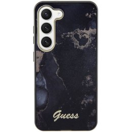 Guess nakładka do Samsung Galaxy S23 Ultra GUHCS23LHTMRSK czarna HC IML Golden Marble