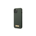 Guess nakładka do iPhone 13 6,1" GUHMP13MSBPLA zielona hard case Silicone Logo Plate MagSafe