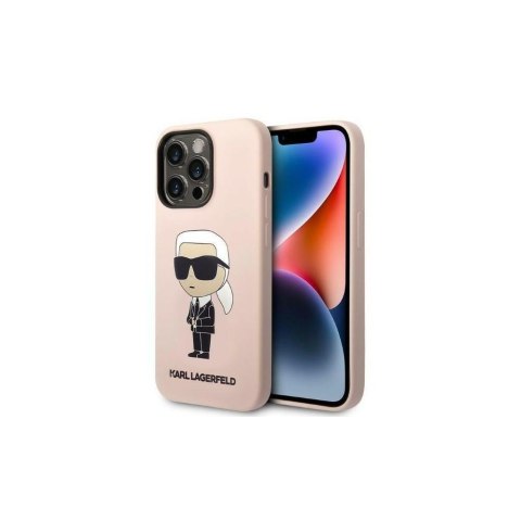 Karl Lagerfeld nakładka do iPhone 14 Pro 6,1" KLHCP14LSNIKBCP różowa hard case Silicone NFT Ikonik