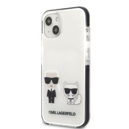 Karl Lagerfeld nakładka do iPhone 13 Mini KLHCP13STPEKCW czarna hard case Iconic Karl & Choupette