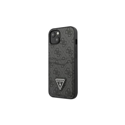 Guess nakładka do iPhone 13 Mini 5,4" GUHCP13SP4TPK czarna hardcase 4G Triangle Logo Cardslot