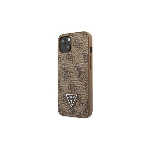 Guess nakładka do iPhone 13 Pro / 13 6,1" GUHCP13LP4TPW brązowa hardcase 4G Triangle Logo Cardslot