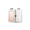Guess nakładka do iPhone 13 Pro Max 6,7" GUHMP13XSPLP różowa hard case Silicone Logo Plate MagSafe